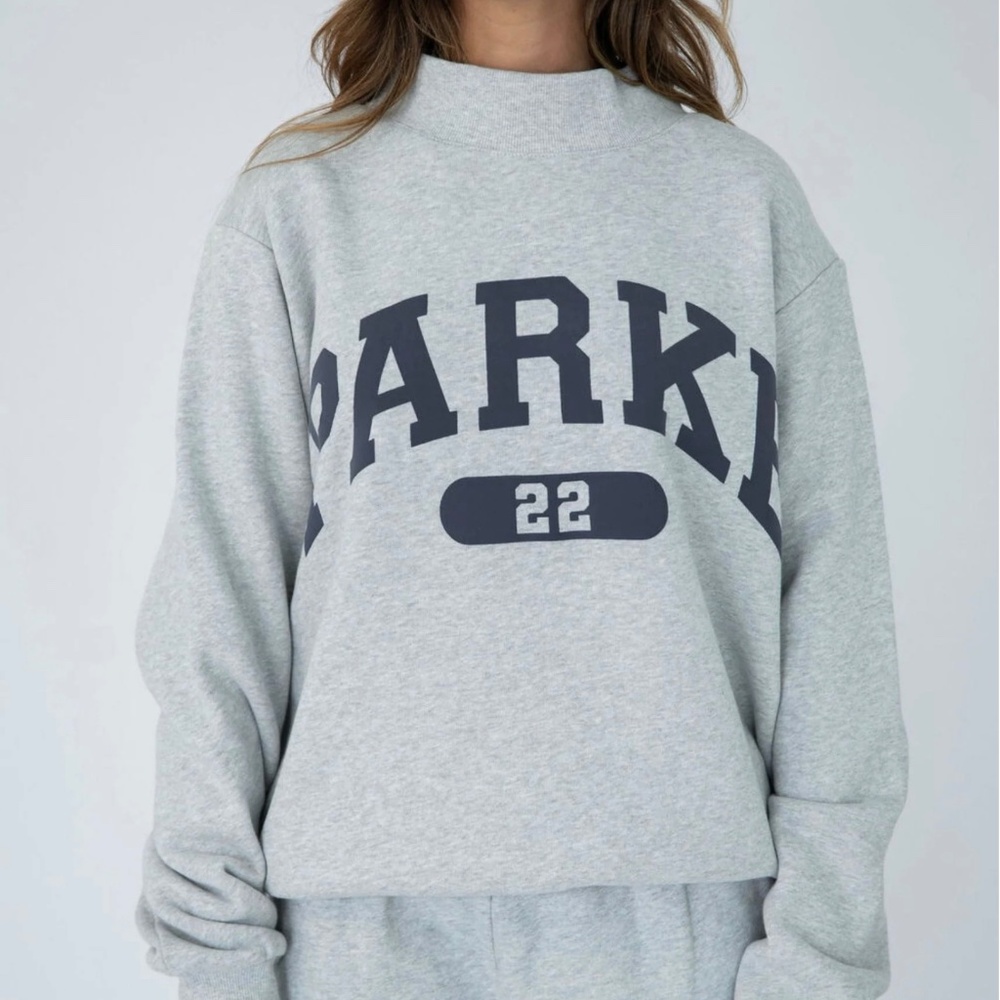 NEW Parke Gray “22 Varsity Mockneck L/XL Sweatshirt